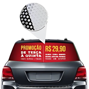 Adesivo em Vinil Microperfurado - Solvente - M² Vinil Microperfurado Personalizado 4x0 - Só Frente   