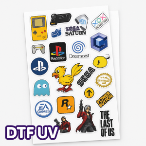 Adesivos DTF UV para Personalização de Brindes - Tamanho A3 Película DTF 40x28cm 4x0 -  Só Frente  Entregue em Folha 