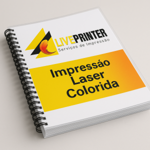 Apostila Laser - Impressão Colorida - 600 páginas Papel Offset / Sulfite 75gr A4 4x4 - Colorido - Frente e Verso  Encadernação Espiral - Capa Preta e Transparente Impressão Laser