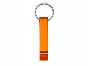 Chaveiro Abridor Personalizado para Brindes Empresariais e Corporativos - Laranja Alumínio 11 x 6.5cm 1x0 - Gravação Frente   Gravação a Laser