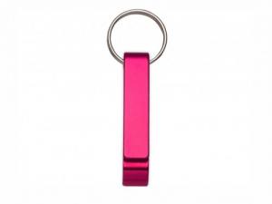 Chaveiro Abridor Personalizado para Brindes Empresariais e Corporativos - Pink Alumínio 11 x 6.5cm 1x0 - Gravação Frente   Gravação a Laser