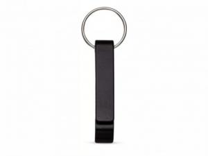 Chaveiro Abridor Personalizado para Brindes Empresariais e Corporativos - Preto Alumínio 11 x 6.5cm 1x0 - Gravação Frente   Gravação a Laser
