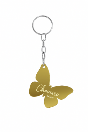 Chaveiro Borboleta 5,9x3 Acrílico 2mm 5x3 1x0 - Gravação Frente  Corte a Laser Gravação a Laser