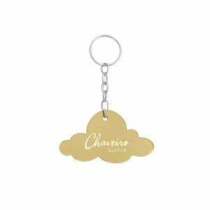 Chaveiro Nuvem 5,9x3 Acrílico 2mm 5x3 1x0 - Gravação Frente  Corte a Laser Gravação a Laser
