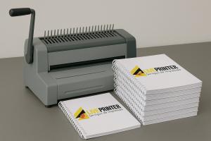 Encadernação Espiral até 300 folhas Capa Transparente e Preta + Espiral A4    