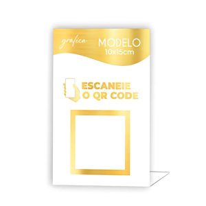 Modelo 10x15 - Personalização (Dobra) Acrílico 2mm 15 x 10 cm 4x0 - Só Frente   Corte a Laser