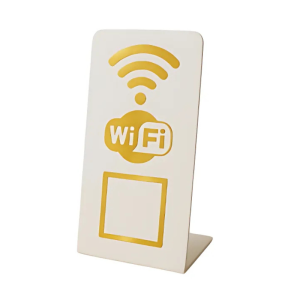 Modelo Wi-Fi- Sem Personalização Acrílico 2mm 8x15 cm 4x0 - Só Frente   Corte a Laser