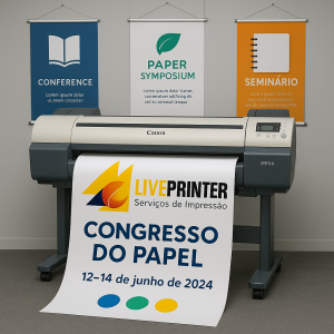 Pôster / Banner de Papel Sulfite 90gr Personalizado 4x0 - Só Frente  Sem Acabamento 
