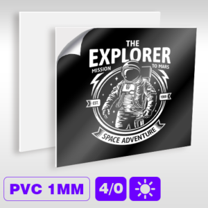 PS | PVC 1mm 4/0 - Impressa Placa de PS 1mm Personalizado 4x0 - Só Frente   