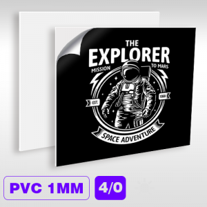 PS | PVC 1mm 4/0 - Só Frente Placa PS 1mm Personalizado 4x0 -  Só Frente  Corte Reto Impressão U.V.