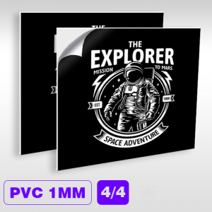PS | PVC 1mm 4/4 - Frente e Verso Placa PS 1mm Personalizado 4x4 - Frente e Verso  Corte Reto Impressão U.V.