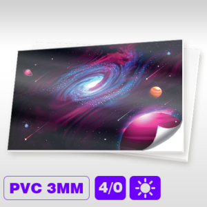 PS | PVC 3mm 4/0 - Impressa Placa de PS 3mm Personalizado 4x0 - Só Frente   