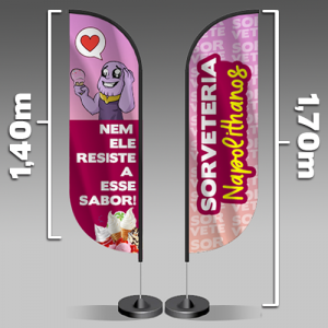 Wind Banner | Modelo Pena | 170x47cm  170x47cm    